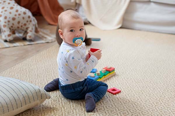 baby with pacifier