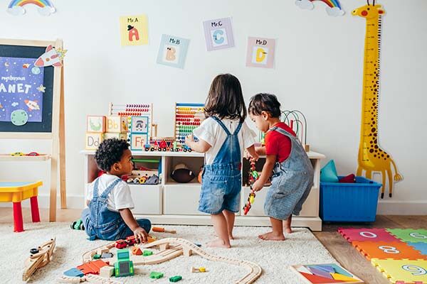 kids playing in room